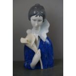 Lladro limited Edition Figure ' A woman with blue eyes and Cala Lilly ', no. 0309/2500, with
