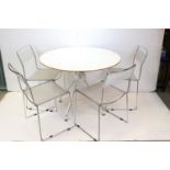 Mid century Set of Four Italian Stacking ' Spaghetti Chairs ' by designer Giandomenico Belotti,