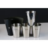 Advertising / Tennis interest - Set of Four White Metal Stacking Cups each engraved ' Robinson's,