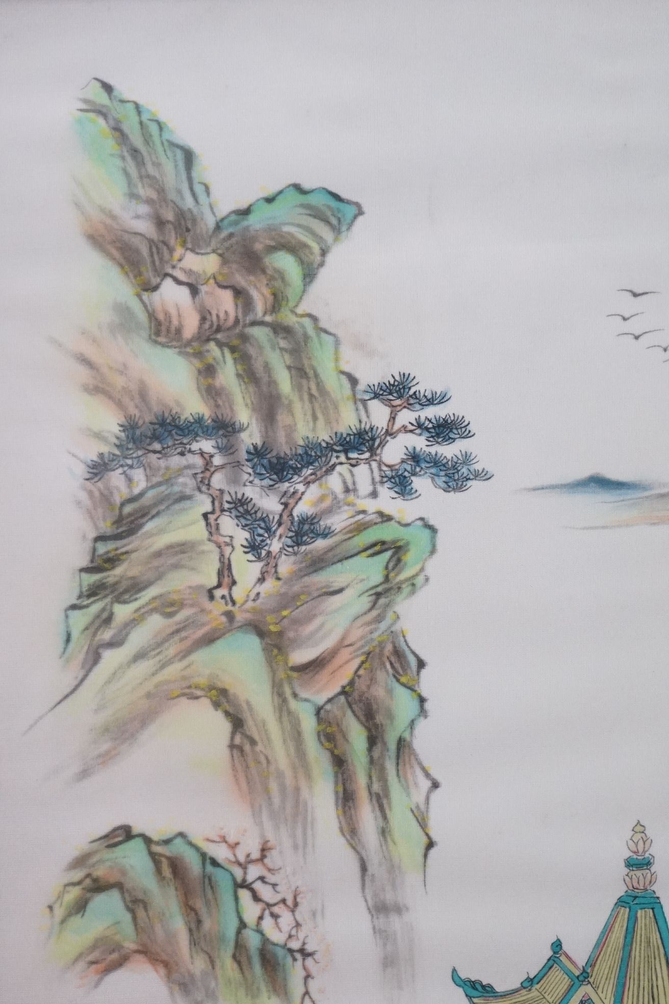 Two Chinese Paintings on Fabric, largest 51cms x 35cms, both framed and glazed together with a - Image 11 of 15