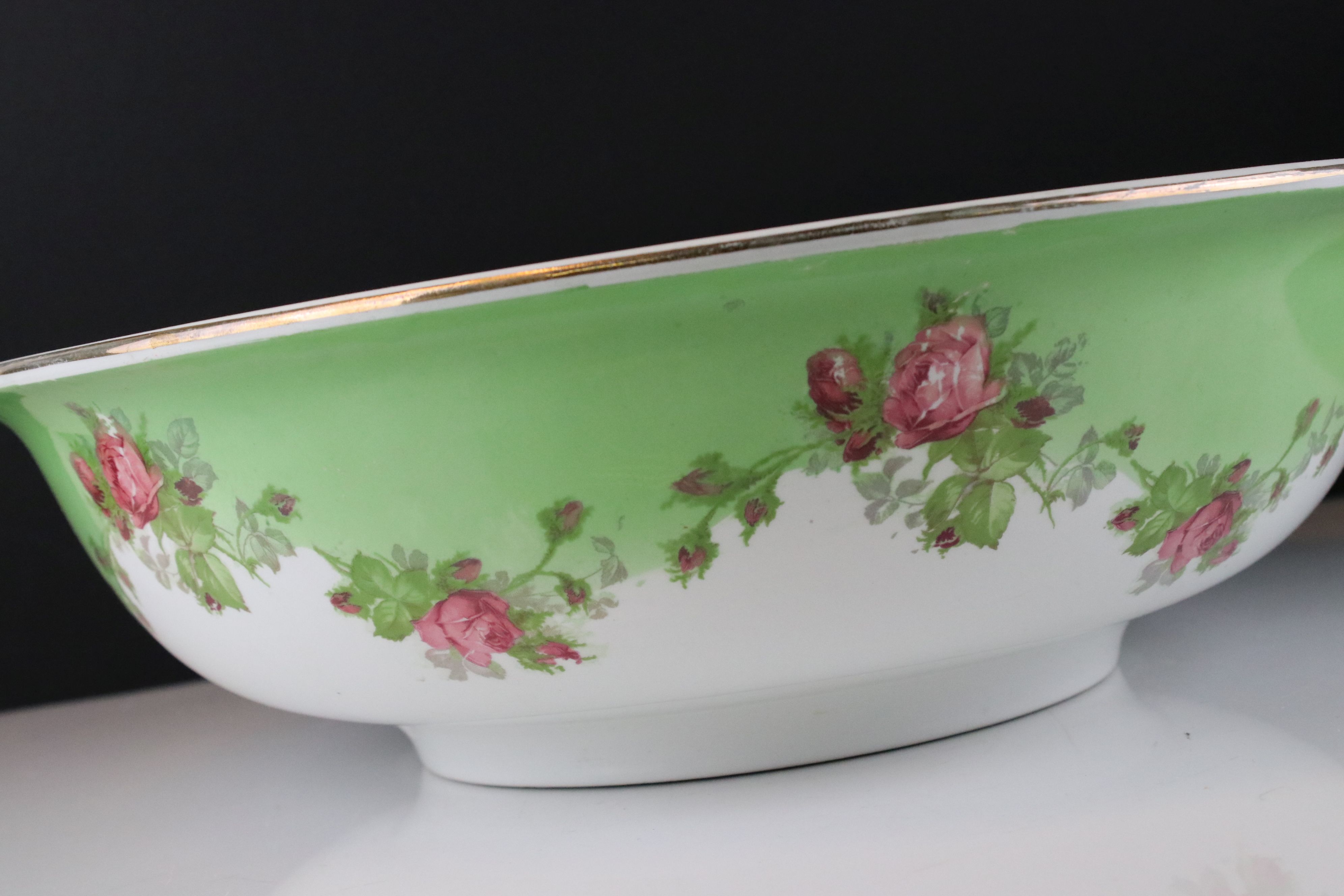 Art Nouveau Royal Doulton Wash Jug and Bowl Set in the Aubrey pattern together with a Rose Patterned - Image 10 of 11