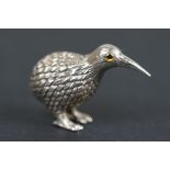 Silver figure of a kiwi bird