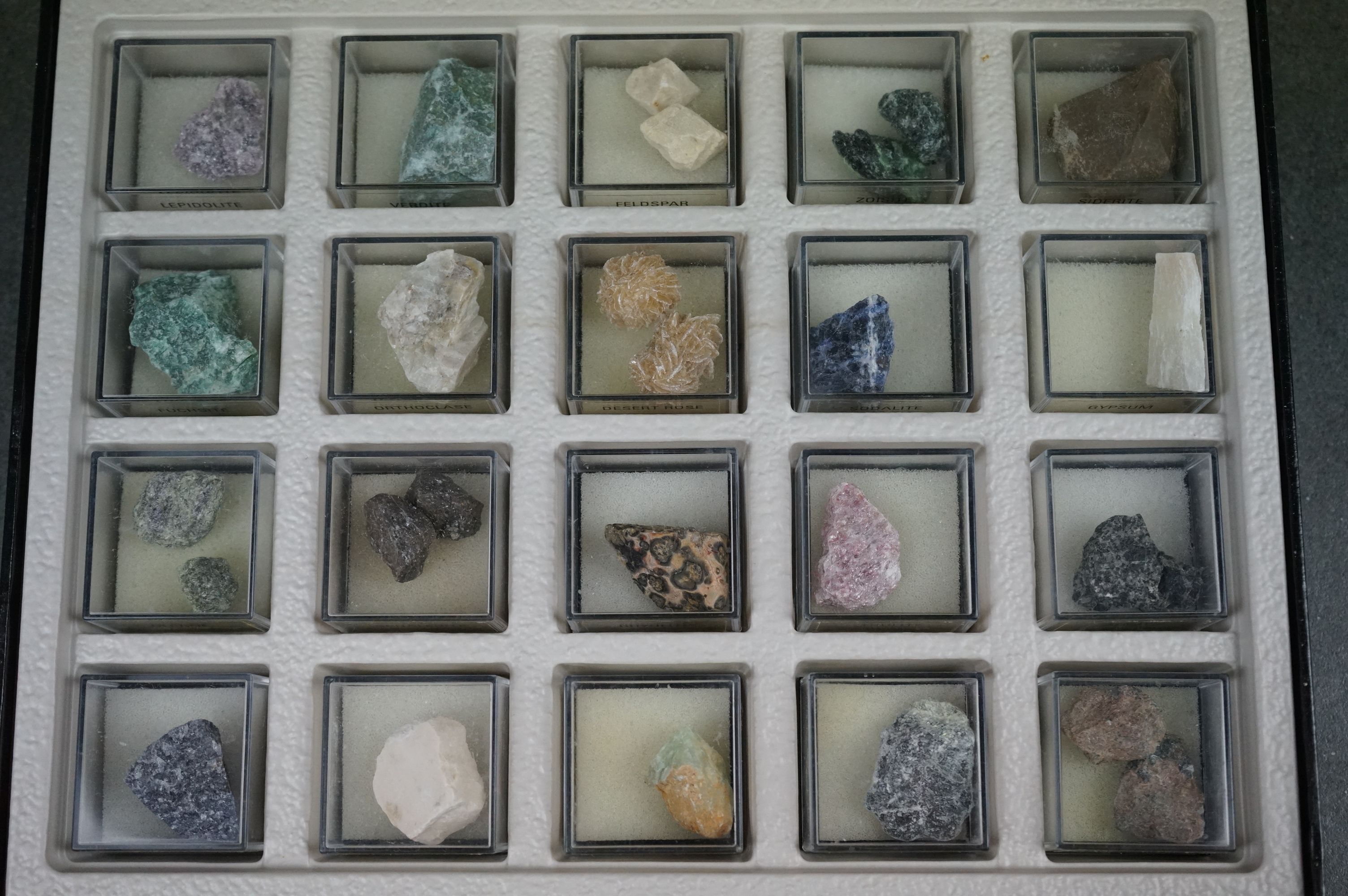 Collection of minerals and gemstones in display cases - Image 6 of 12