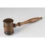 Turned wood antique gavel