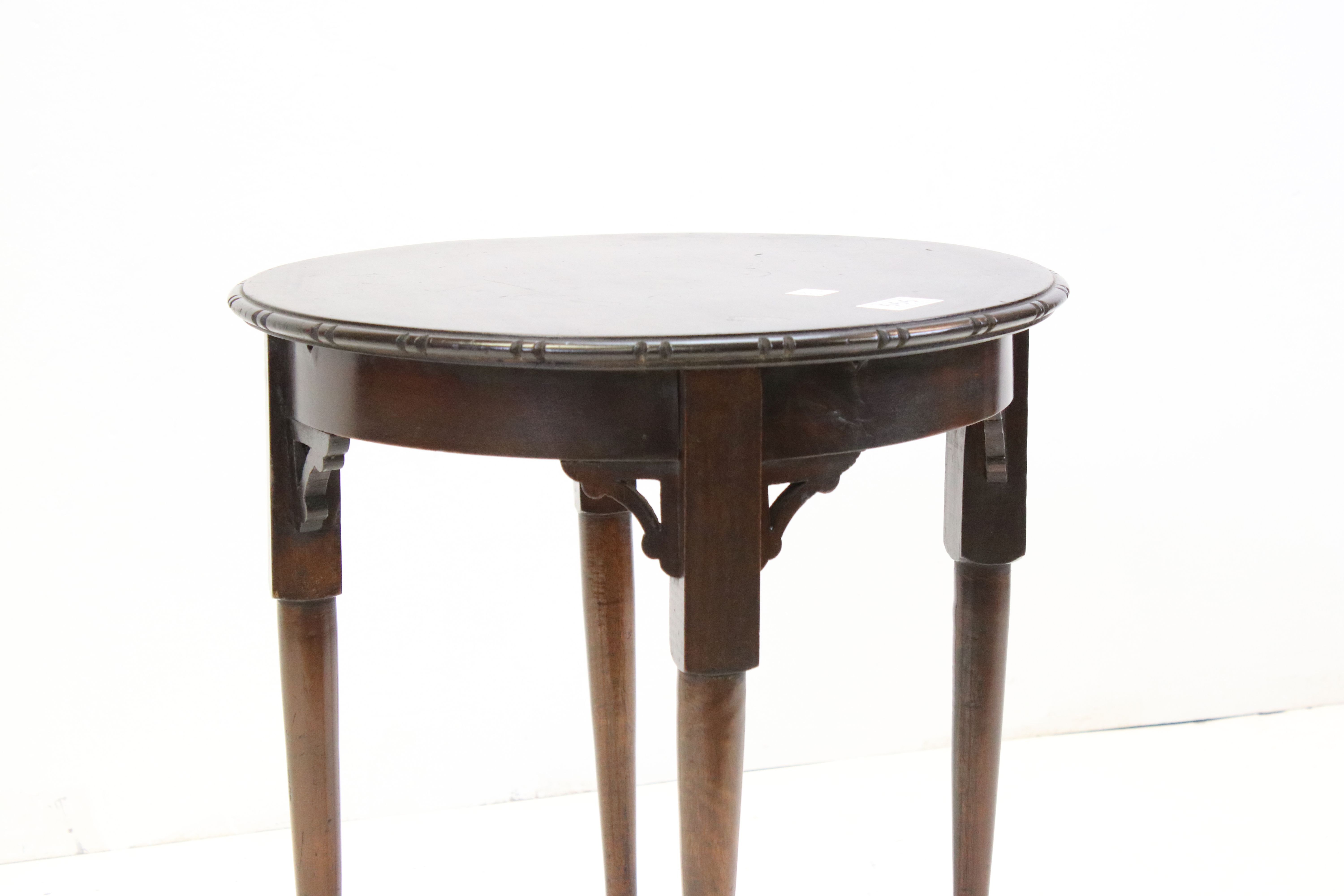 Edwardian mahogany circular wine table - Image 2 of 3