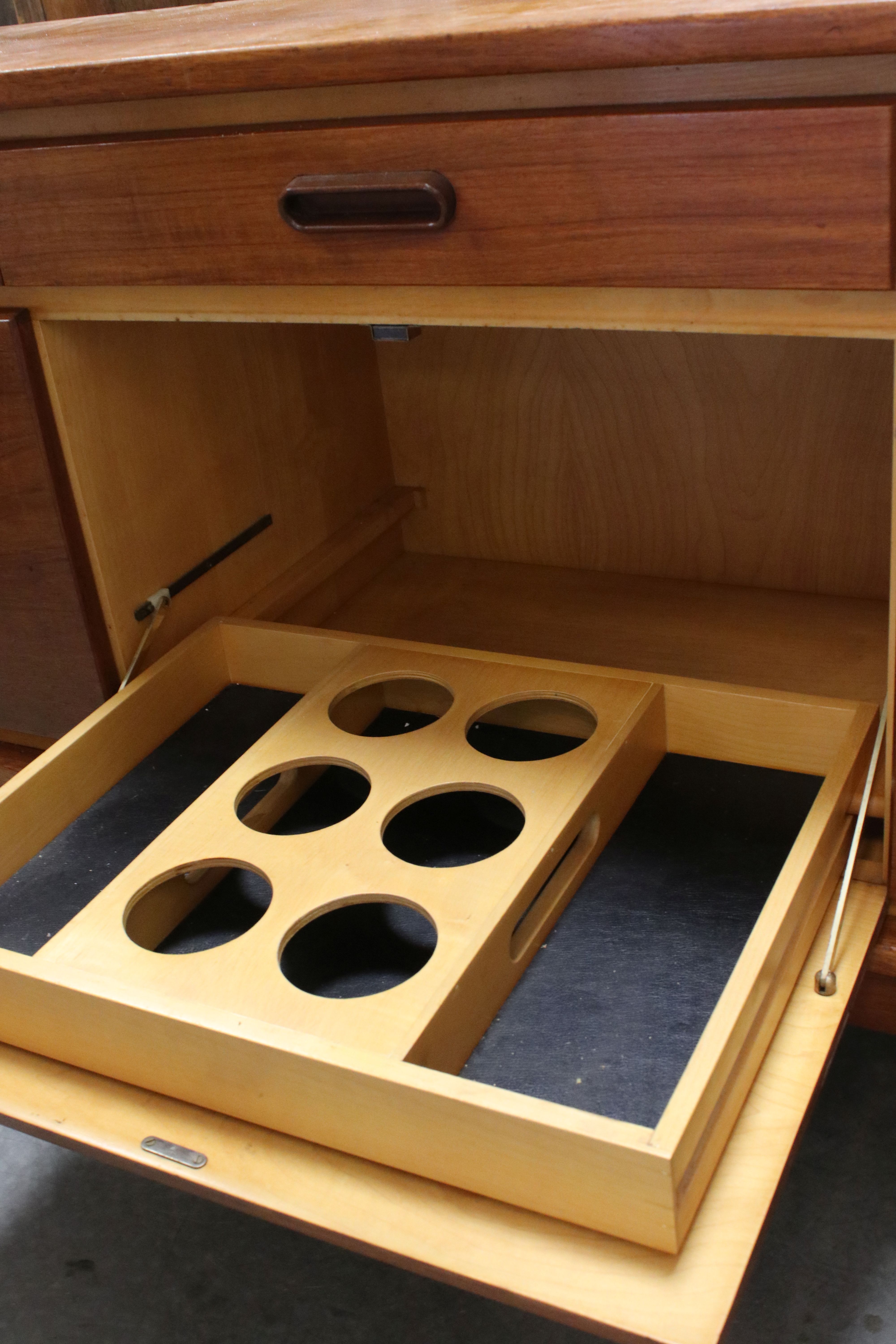 Mid century Retro ' White & Newton ' Teak Sideboard with four drawers over two cupboard doors and - Image 7 of 8