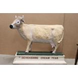 Large vintage papier mache cow advertising Devonshire Cream Teas