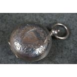 A fully hallmarked sterling silver sovereign case, assay marked for Birmingham and maker marked