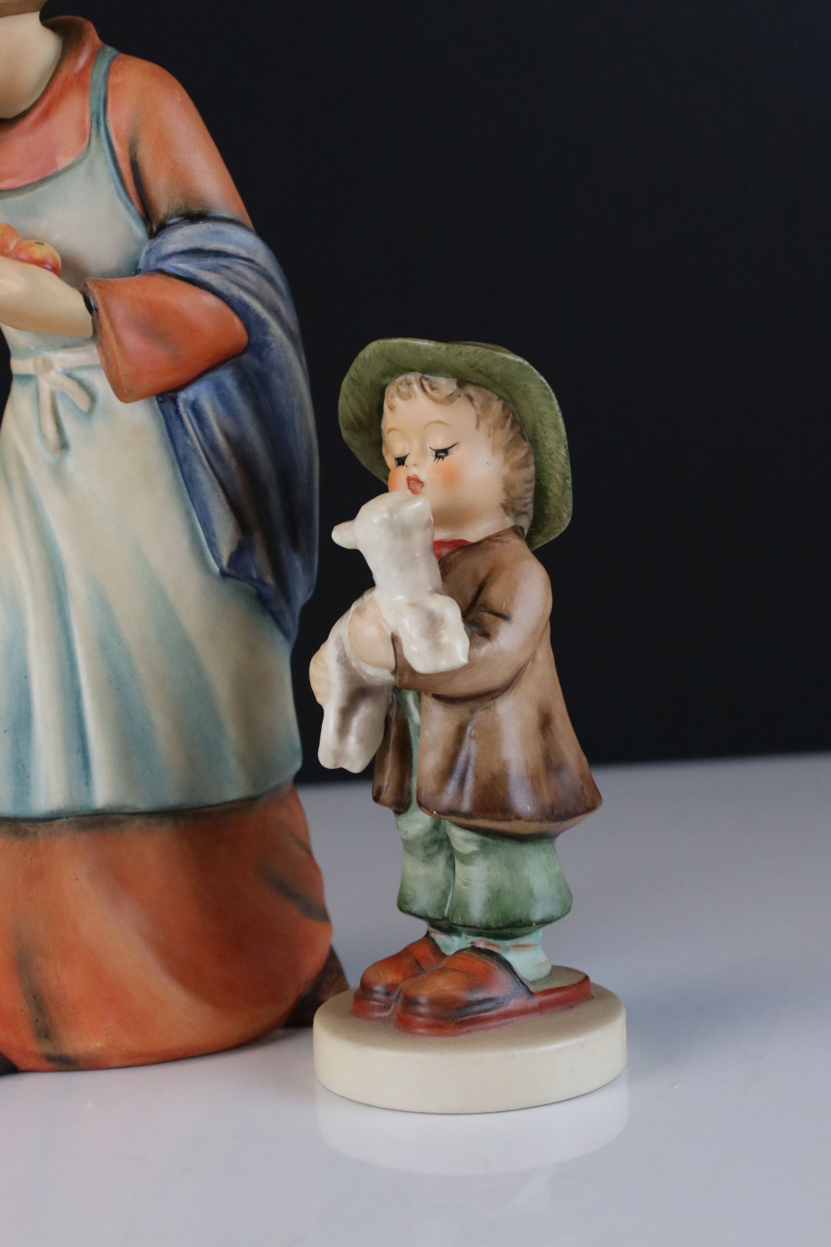 Six Goebel Hummel Nativity Figures including Joseph, Mary, Baby Jesus, Lost Sheep, Heavenly Angel - Image 6 of 12