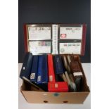 Stamps - Large box of covers in albums, to include UK, Olympics 1984, Isle Of Man, Jersey etc