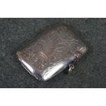 A fully hallmarked sterling silver vesta case, assay marked for Birmingham and maker marked for