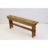 Pine kitchen bench, approx 4' long