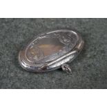 A fully hallmarked sterling silver pill box, assay marked for Birmingham and maker marked for Adie &
