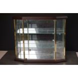 Glass table top collectors display cabinet