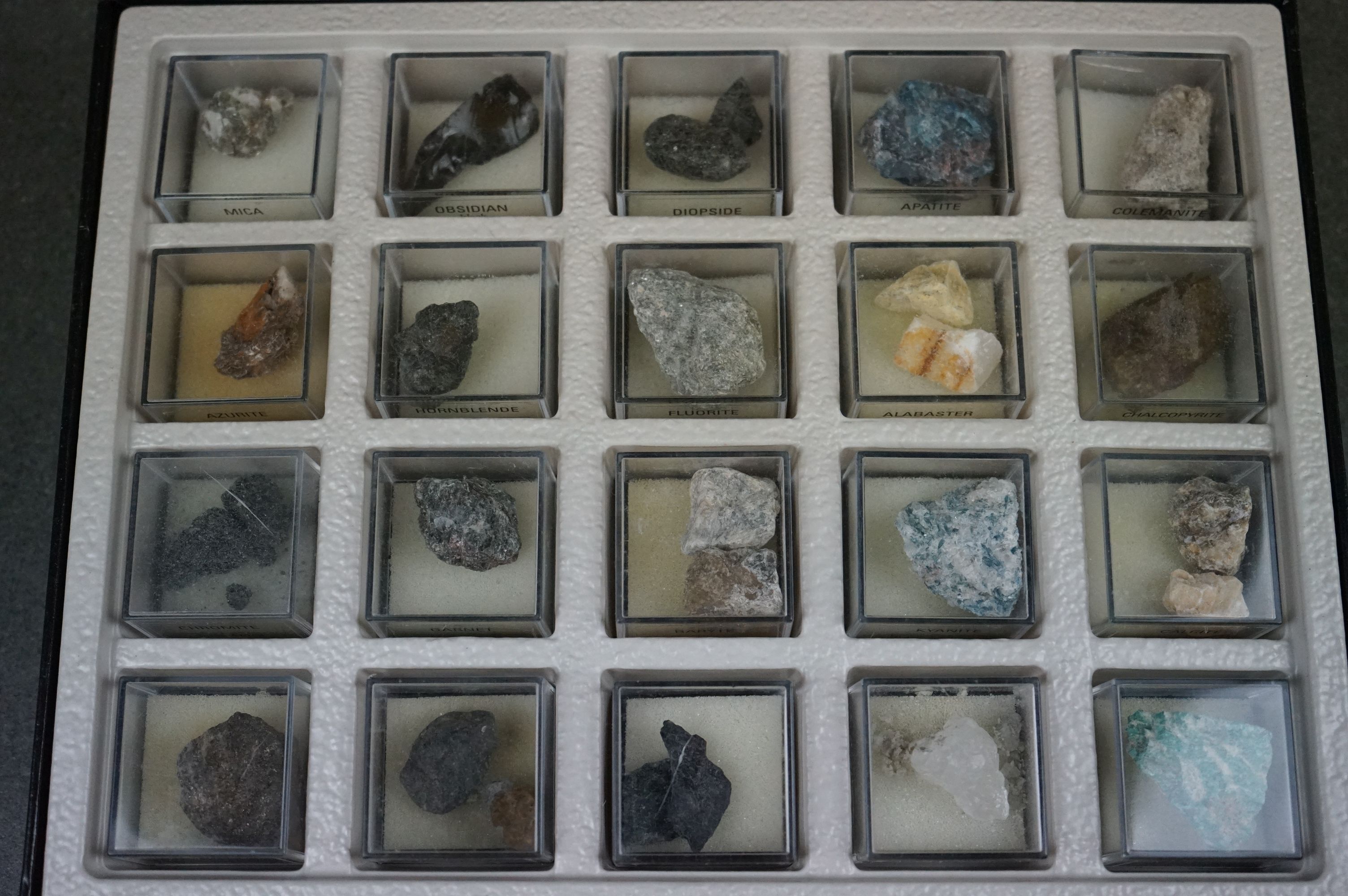 Collection of minerals and gemstones in display cases - Image 12 of 12