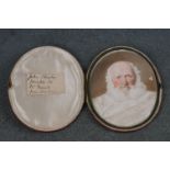 W French (early 19th century English), a portrait miniature on ivory of John Staveley, unsigned