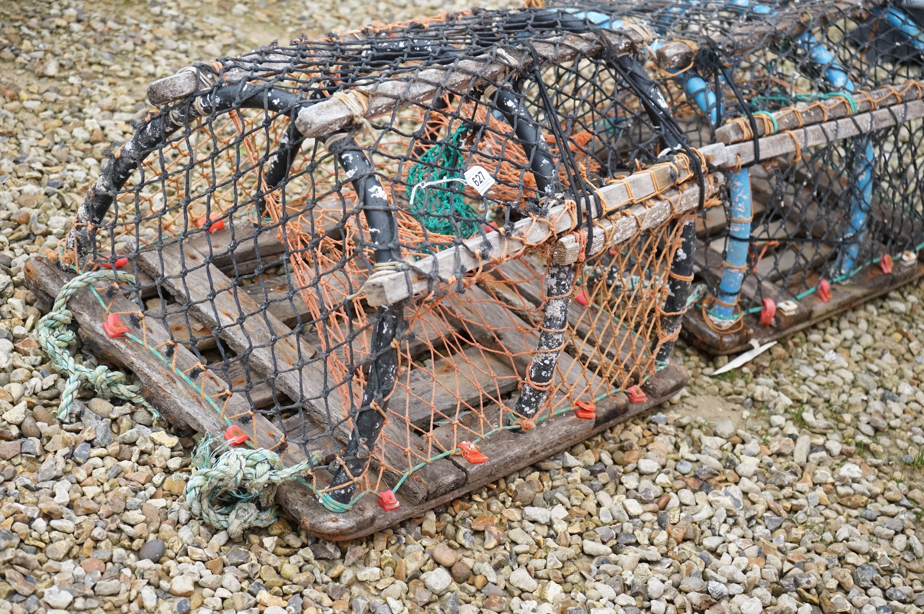 A pair of vintage lobster pots. - Image 2 of 4