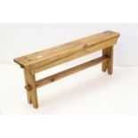 Pine kitchen bench, approx 4' long