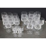 A collection of twenty six Wedgwood glasses to include Wine glasses and Liquor glasses.