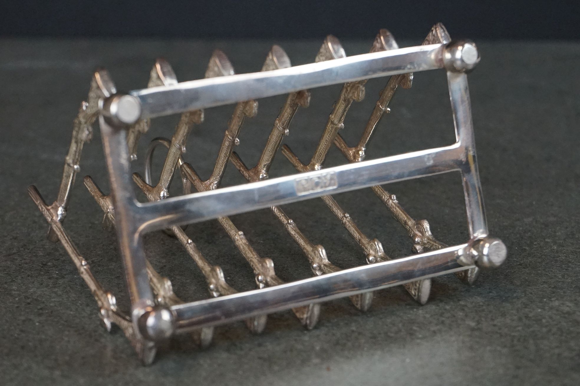 Silver plated toast rack in the form of rifles - Bild 5 aus 5