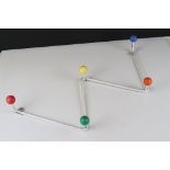 Mid century Retro Sputnik Atomic ' W ' shaped Coat Hooks, 48cms long