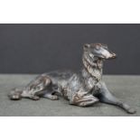 Well cast cold painted bronze figure of a dog