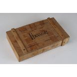 Advertising - Vintage Wooden Harrods of London ' Full strength liqueur chocolate ' Box / Crate