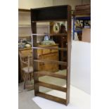 Stained Pine eight shelf Bookcase with open back, 192cms high x 81cms high