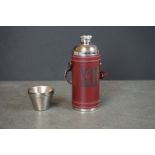 Cased drinking flask with four cups