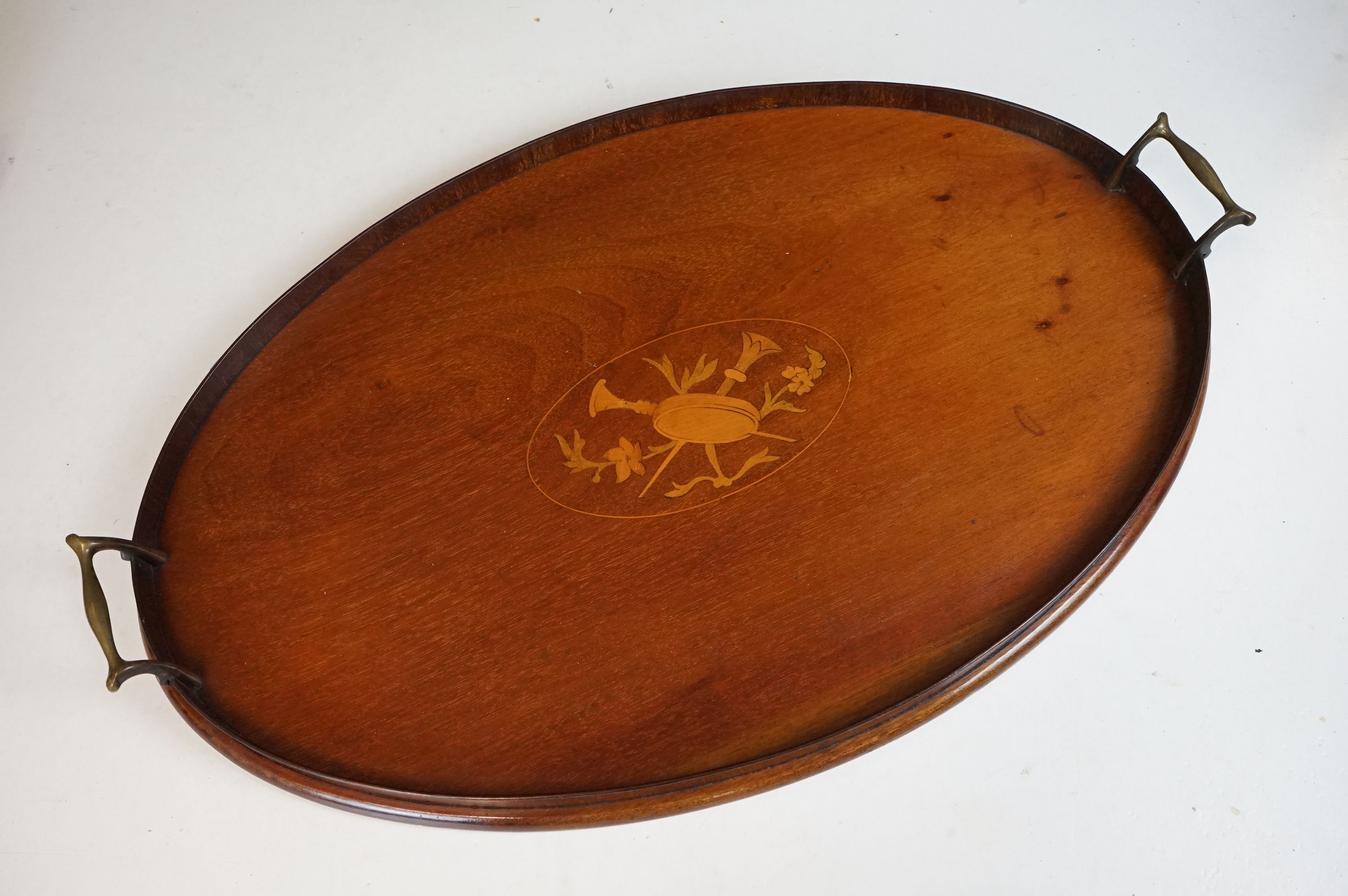 Mahogany tray, together with a wooden cutlery tray - Image 2 of 7