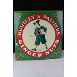 Advertising - Enamel Advertising Sign for ' Huntley & Palmer John Ginger Ginger Nuts ', 46cms x
