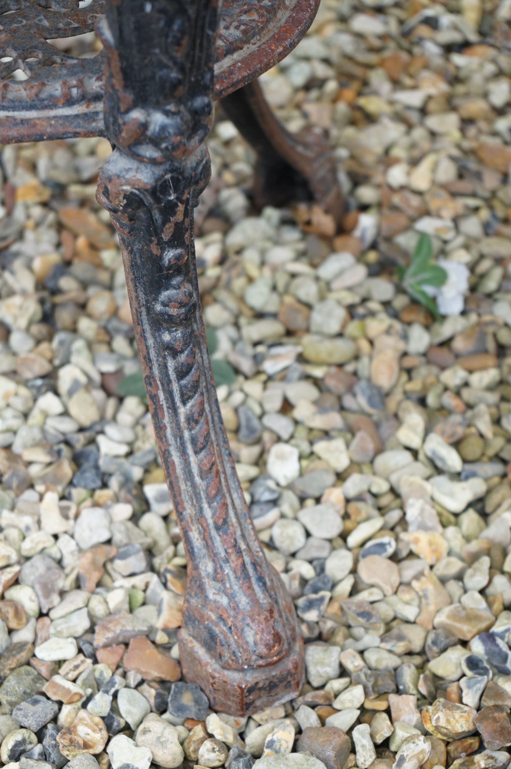 Pair of Cast Iron Circular Pub Tables with Copper Tops, with makers marks - Image 4 of 5