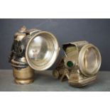 Two Lucas Barbide Bicycle Lamps including ' Silver King ' and ' Calcia Club '