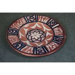 Islamic antique lustre plate signed L.C. possibly Spanish origin