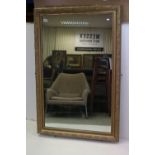 Large Late 19th / Early 20th century Rectangular Gilt Framed Mirror, 139cms x 91cms