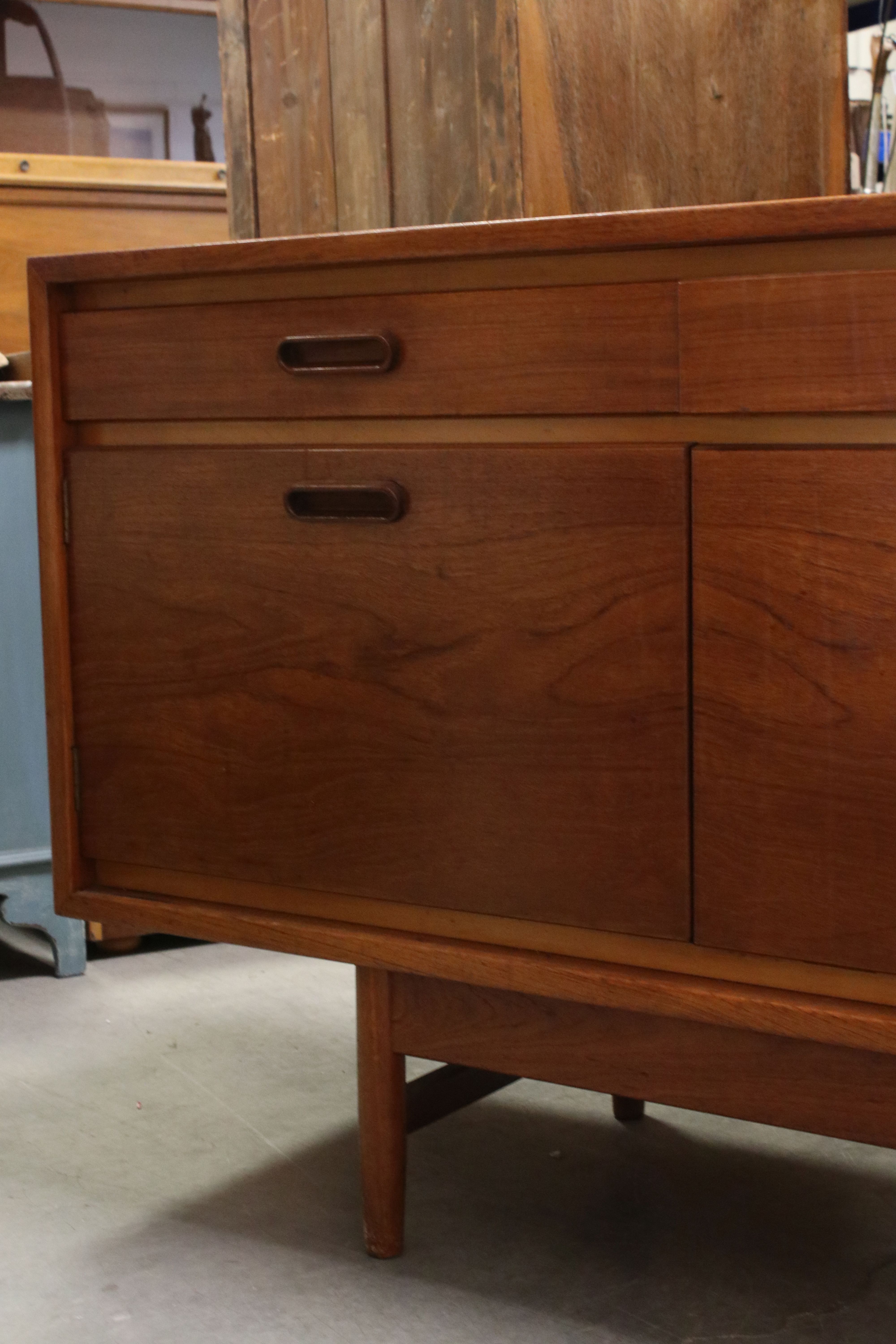 Mid century Retro ' White & Newton ' Teak Sideboard with four drawers over two cupboard doors and - Image 3 of 8