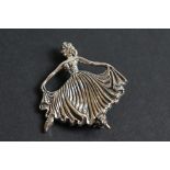 Silver brooch in the form of a dancing female figure