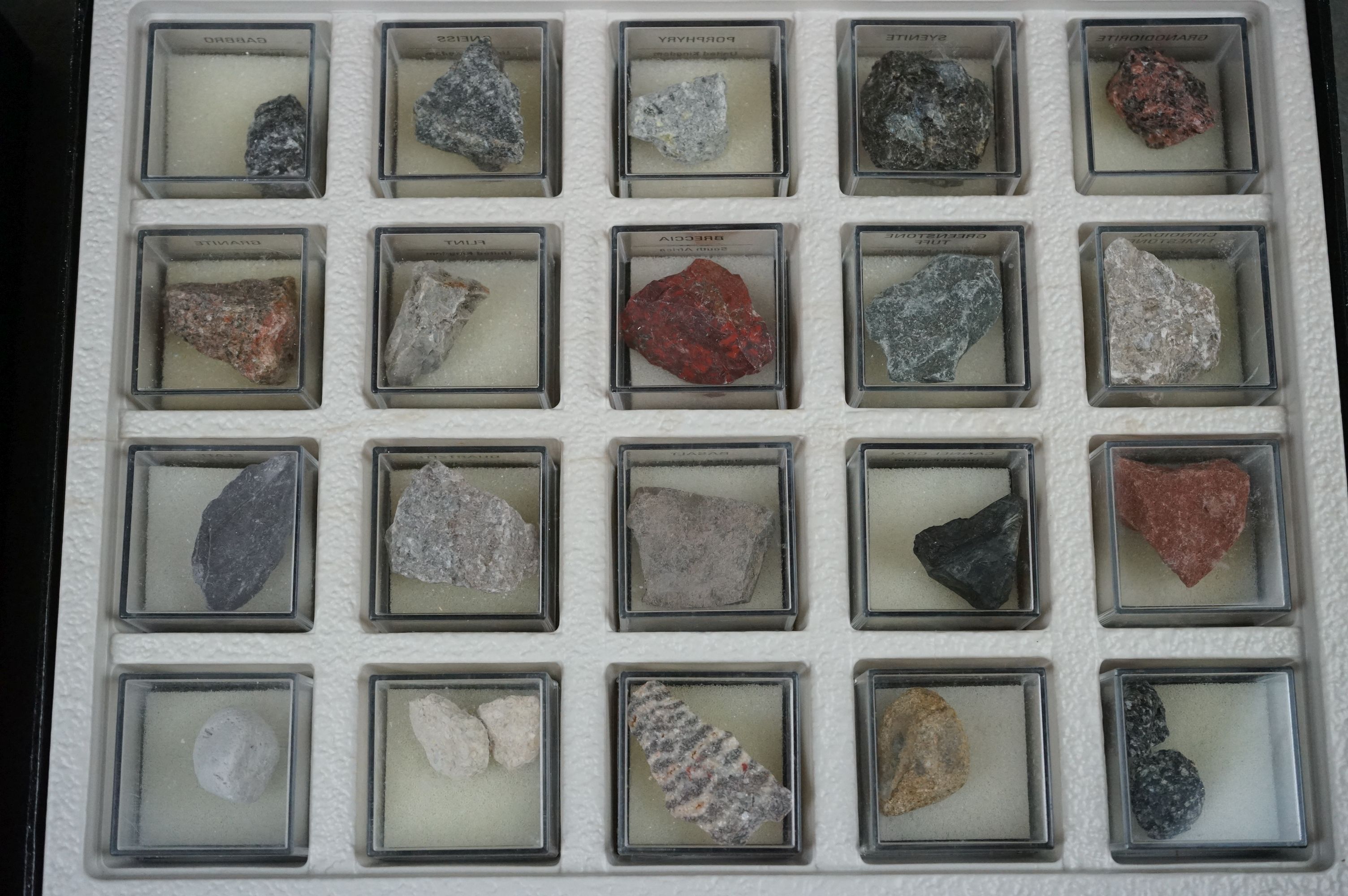 Collection of minerals and gemstones in display cases - Image 3 of 12