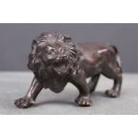 Bronze figure of a lion