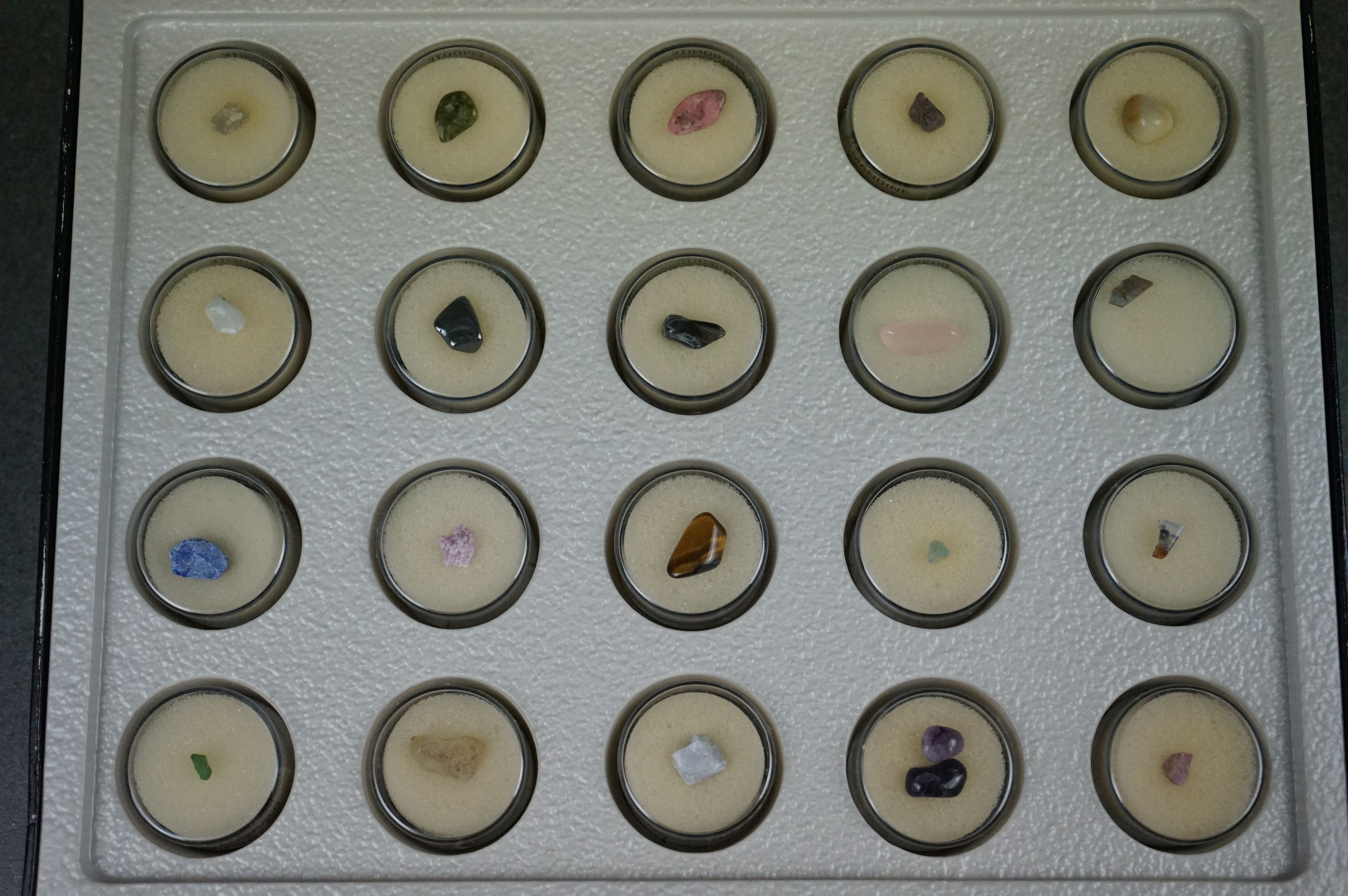 Collection of minerals and gemstones in display cases - Image 11 of 12