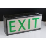 Metal Box ' Exit ' Sign, 43cms long x 20cms high