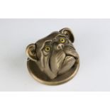 Unusual bronze bell in the form of a dog (pressing down the ears activates the ring)