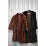 Two Early 20th century ladies fur coats, Red Squirrel and Mink, to include a Dickins-Jones of Regent