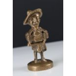 1930's Cast Bronze Car Mascot of Wee Jamie for Douglas Motorcycle Co, 12cms high