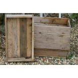 Five Pine Tray Apple / Fruit / Seed Boxes, 47cms long x 9cms high