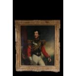 19th Century English School portrait of a Lifeguard Officer, 3/4 length, signed and dated