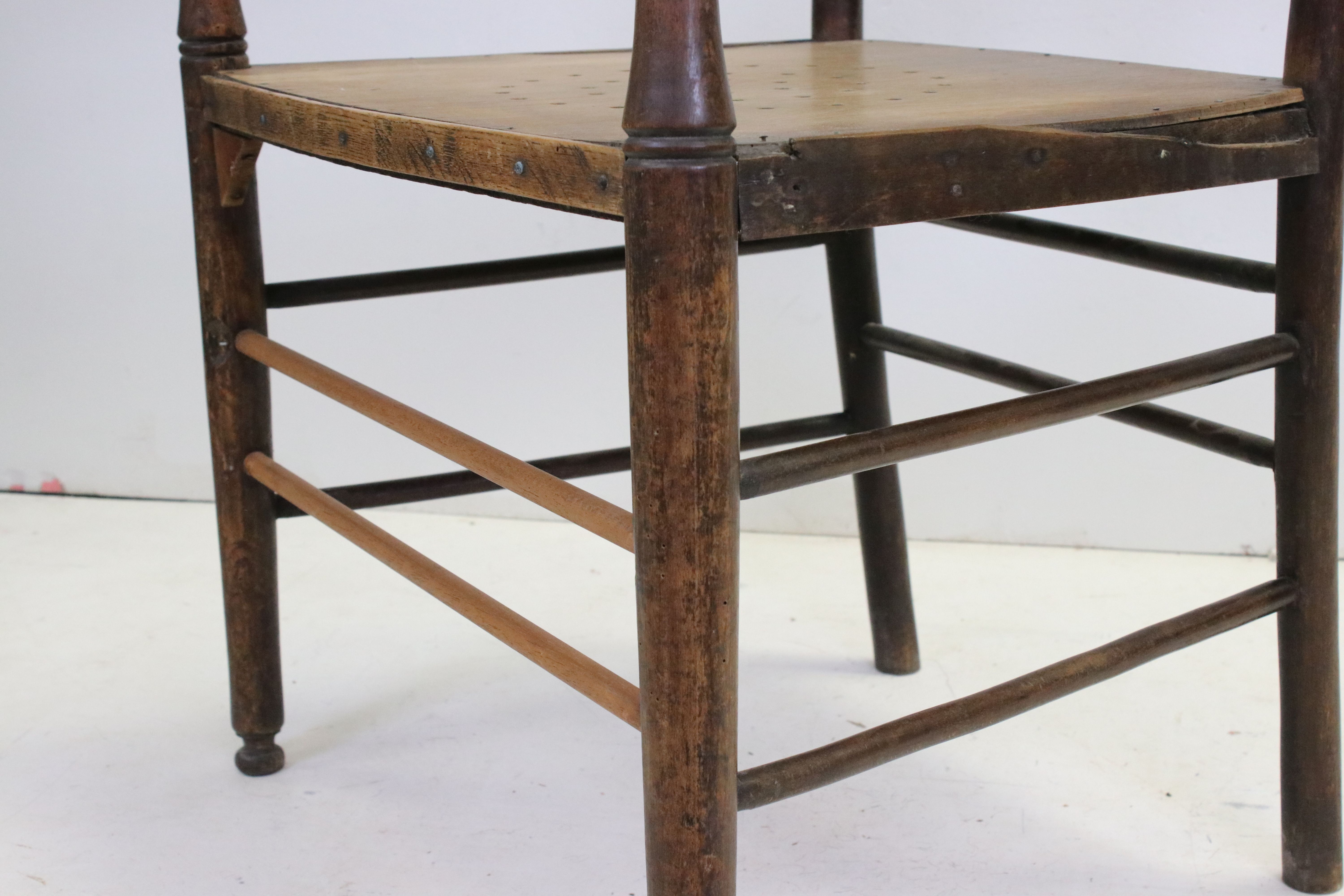 Ladder Back Elbow Chair, 111cms high - Image 3 of 5