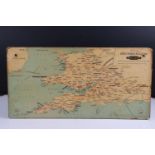 British Railways Map of the Western Region dated 1961 by George Philip & Son Ltd, mounted on