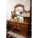 Victorian Oak Mirrored Back Sideboard, 150cms long x 210cms high