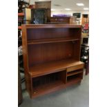 Mid century Retro G-Plan Teak Record / Music Side Cabinet with open record storage shelf, drawer